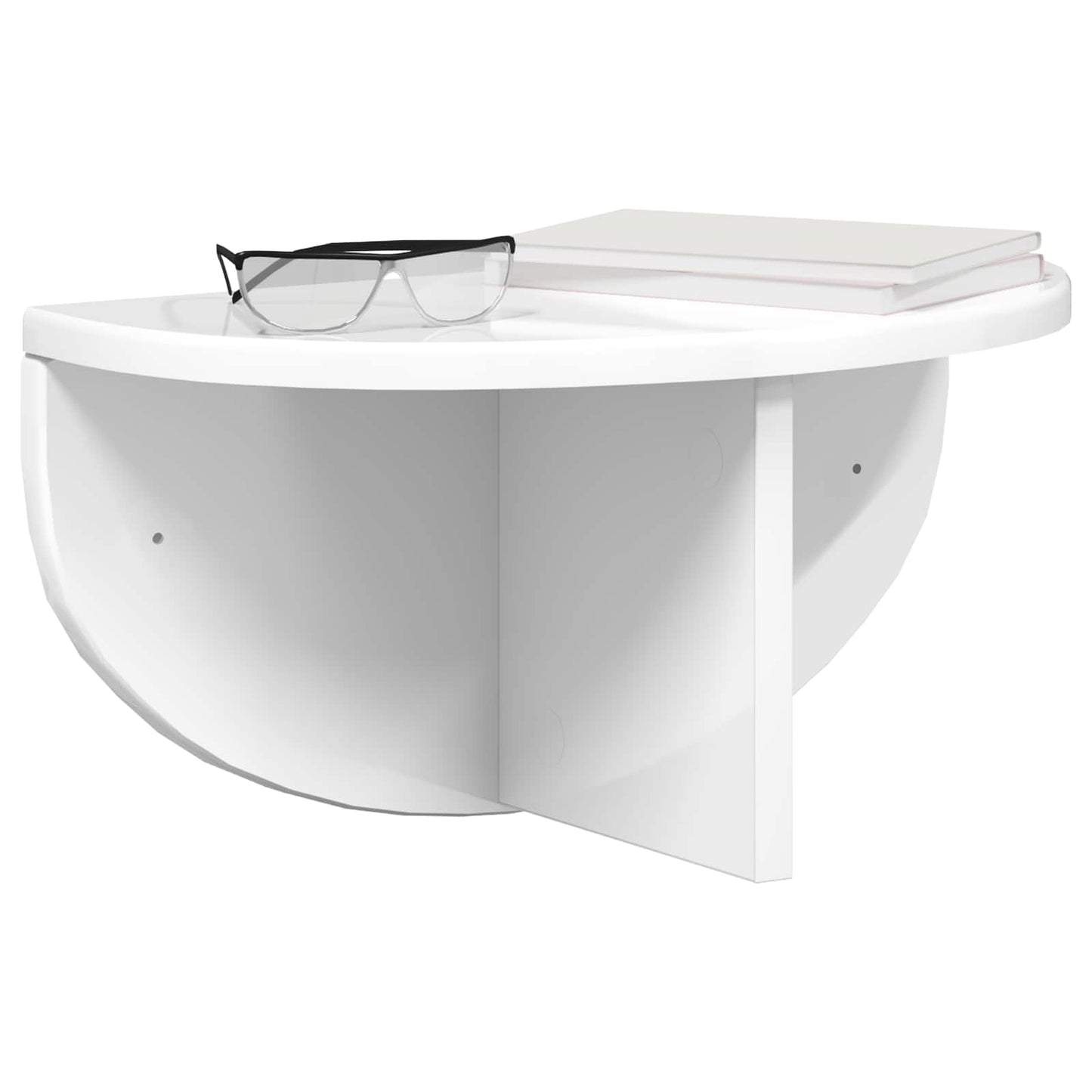 Wall Shelf High Gloss White 38 x 19 x 19 cm Engineered Wood