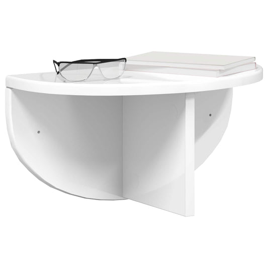 Wall Shelf High Gloss White 38 x 19 x 19 cm Engineered Wood