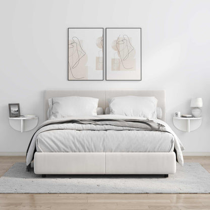 Wall Shelf Wall-mounted 2 pcs High Gloss White 38 x 19 x 19 cm
