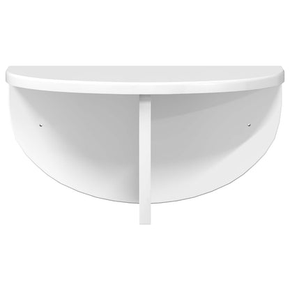 Wall Shelf Wall-mounted 2 pcs High Gloss White 38 x 19 x 19 cm