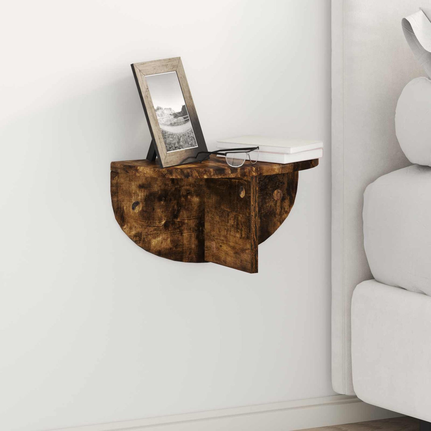 Wall Shelf Smoked Oak 38 x 19 x 19 cm Engineered Wood