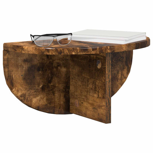 Wall Shelf Smoked Oak 38 x 19 x 19 cm Engineered Wood