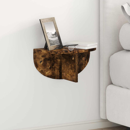 Wall Shelf 2 pcs Smoked Oak 38 x 19 x 19 cm Engineered Wood
