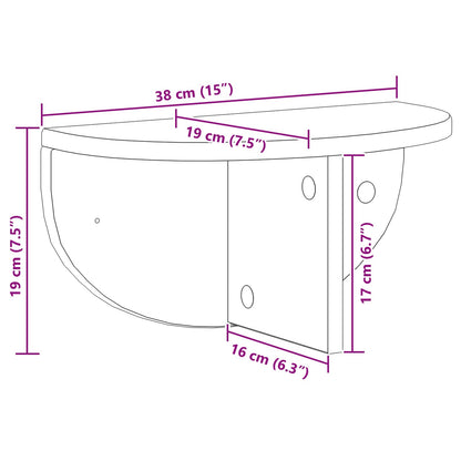 Wall Shelf Old Wood 38 x 19 x 19 cm Engineered Wood