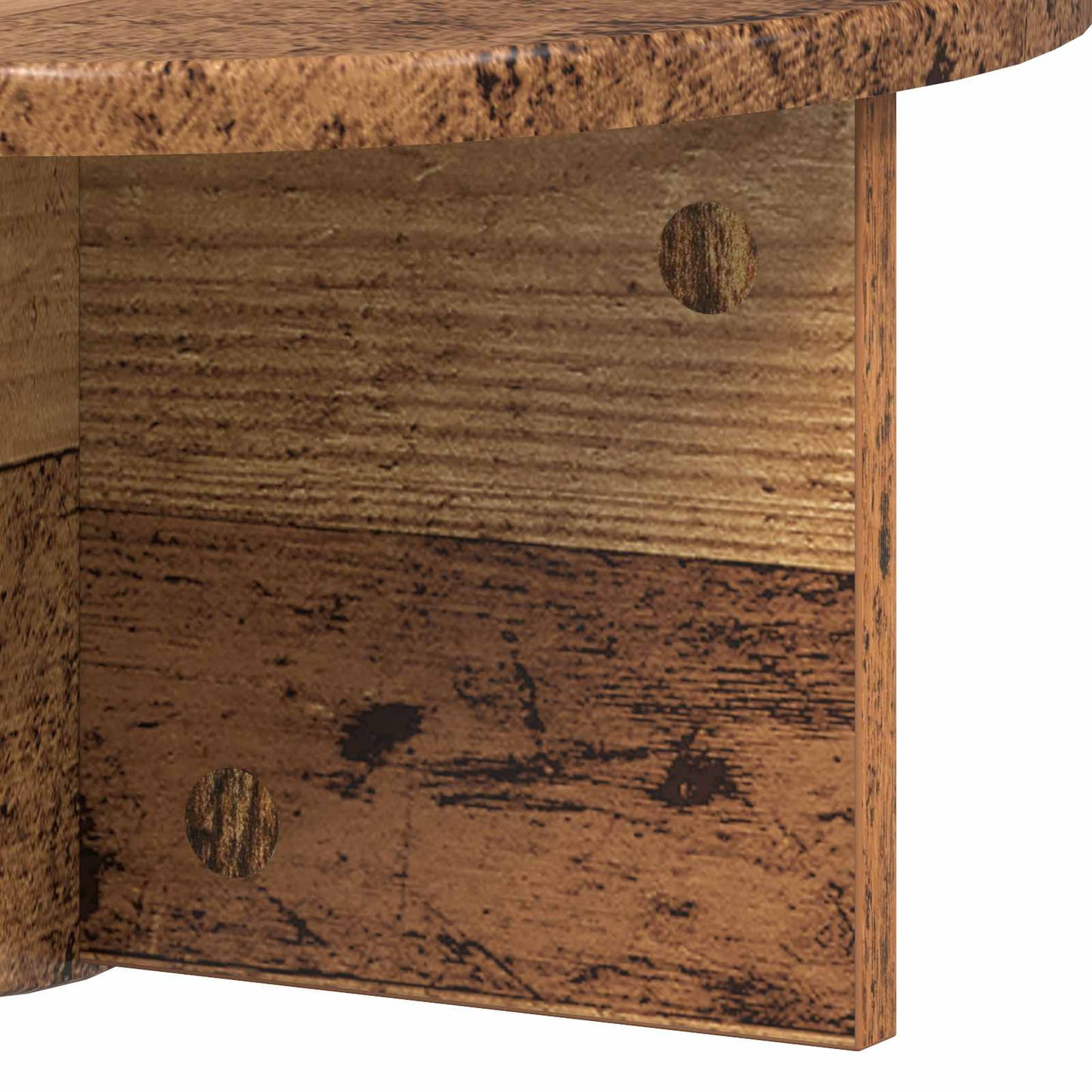 Wall Shelf 2 pcs Old Wood 38 x 19 x 19 cm Engineered Wood