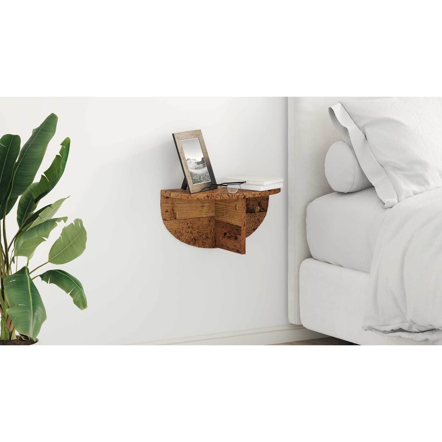 Wall Shelf 2 pcs Old Wood 38 x 19 x 19 cm Engineered Wood