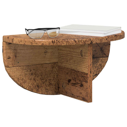 Wall Shelf 2 pcs Old Wood 38 x 19 x 19 cm Engineered Wood