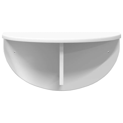 Wall Shelf Wall-mounted White 48 x 24 x 24 cm Engineered Wood