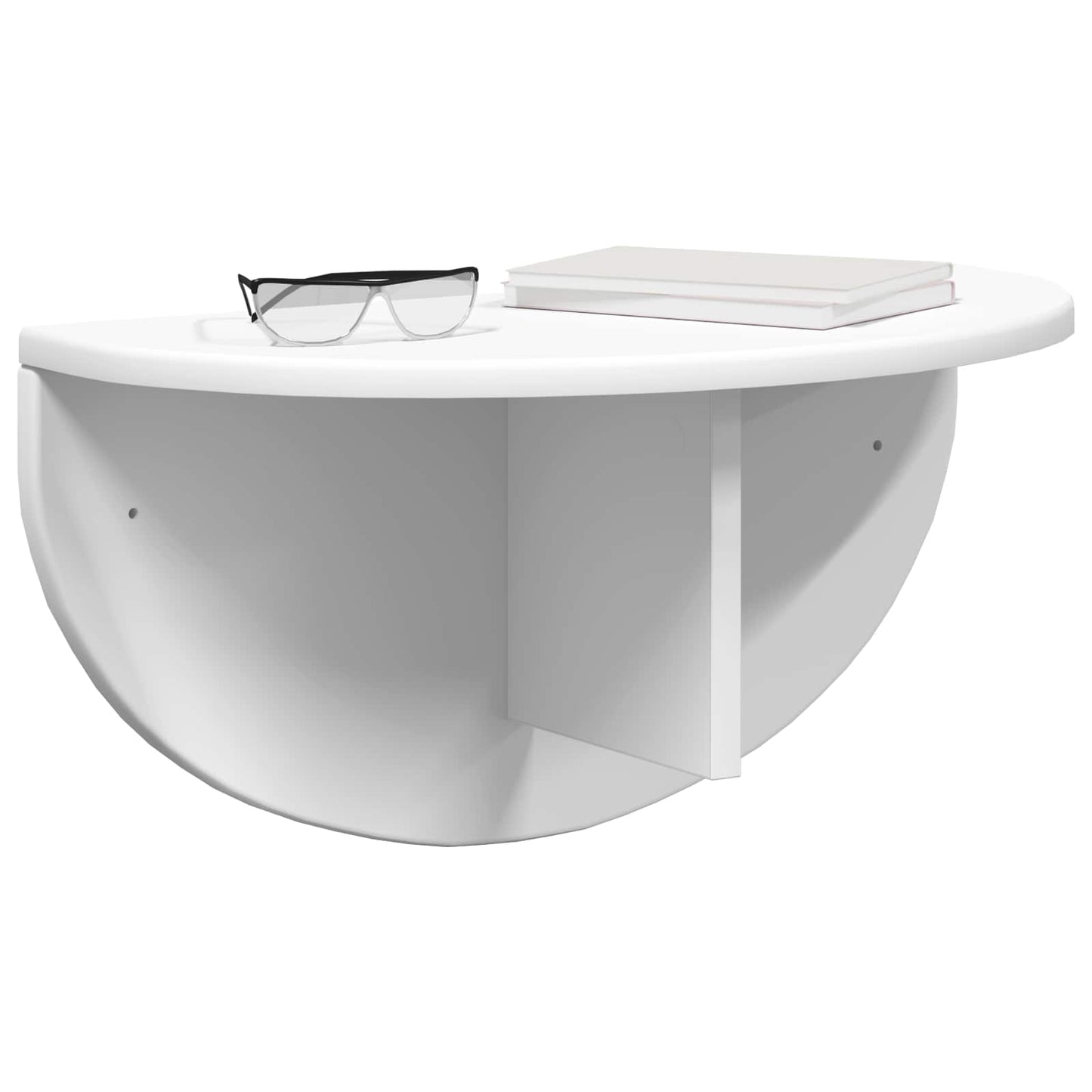 Wall Shelf Wall-mounted White 48 x 24 x 24 cm Engineered Wood