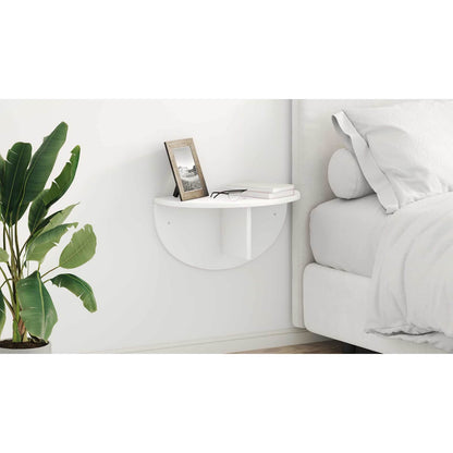 Wall Shelf 2 pcs White 48 x 24 x 24 cm Engineered Wood