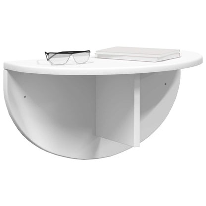 Wall Shelf 2 pcs White 48 x 24 x 24 cm Engineered Wood