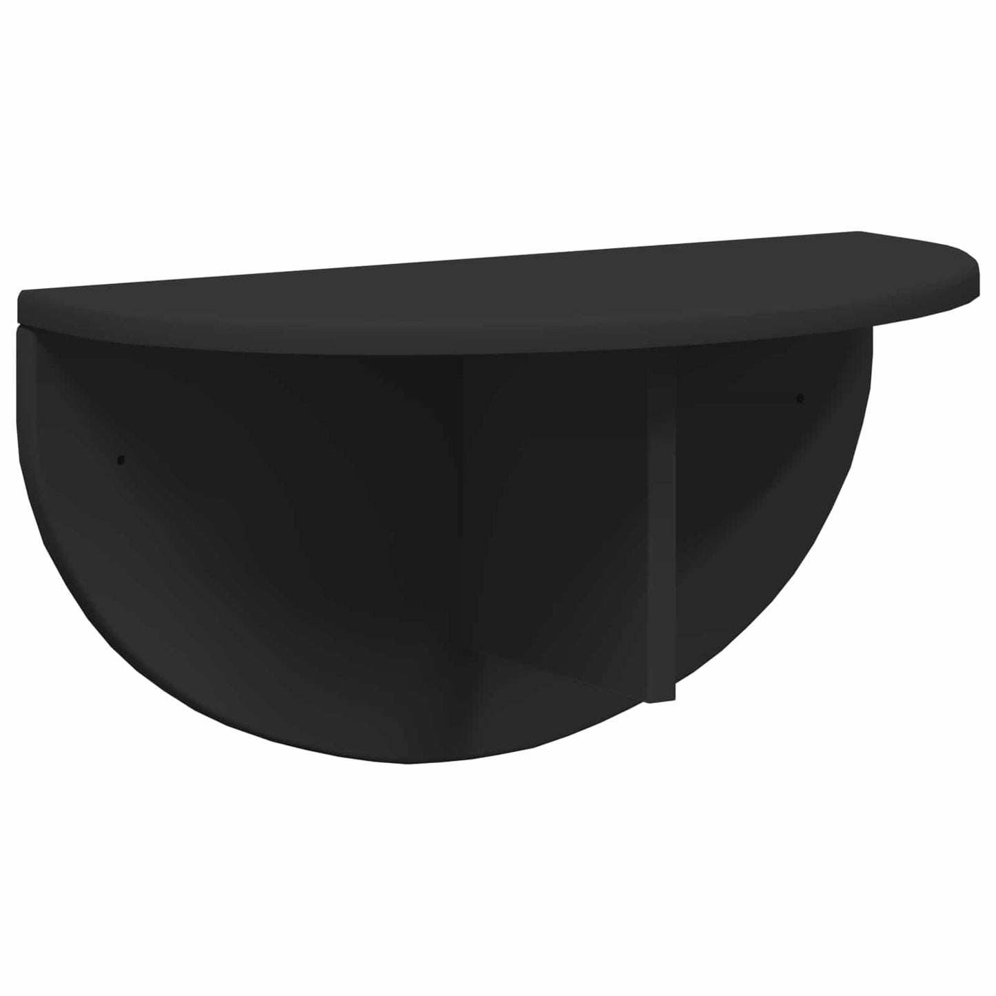 Wall Shelf Wall-Mounted Black 48 x 24 x 24 cm Engineered Wood