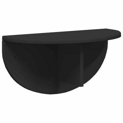 Wall Shelf Wall-Mounted Black 48 x 24 x 24 cm Engineered Wood