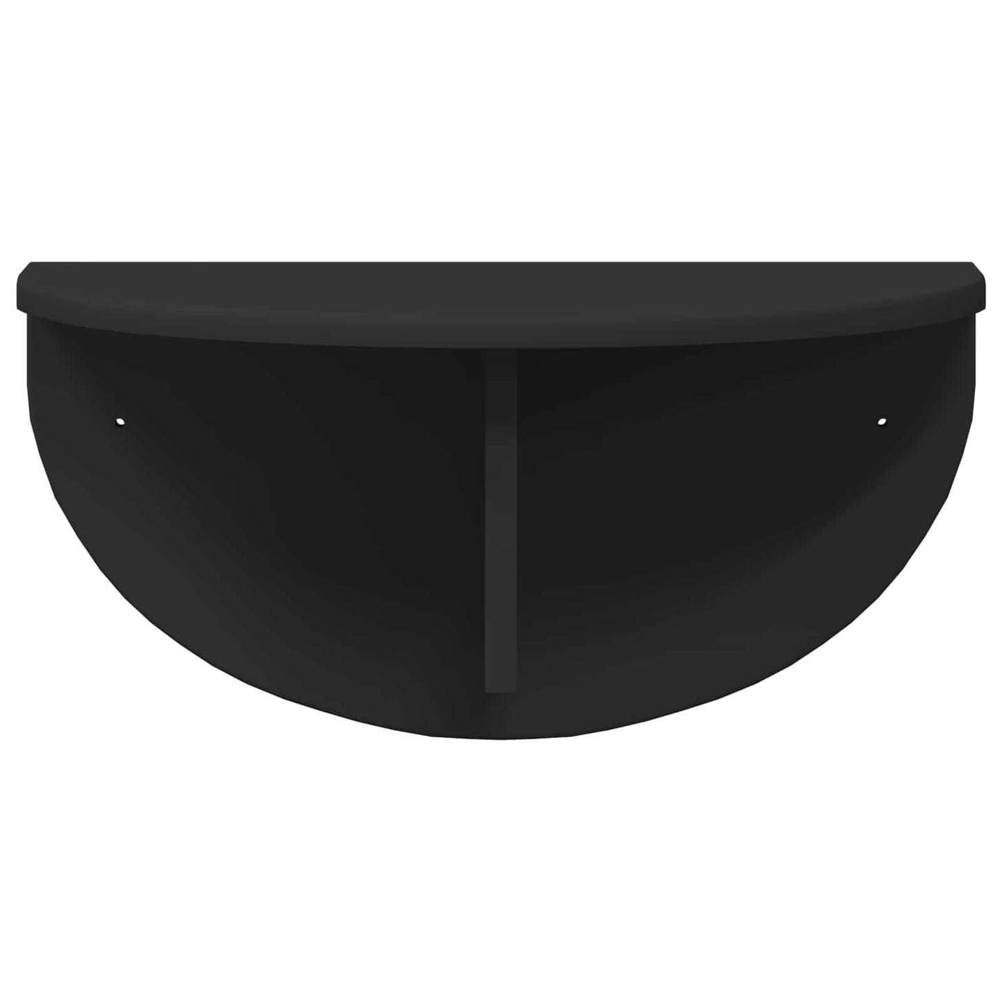 Wall Shelf Wall-Mounted Black 48 x 24 x 24 cm Engineered Wood