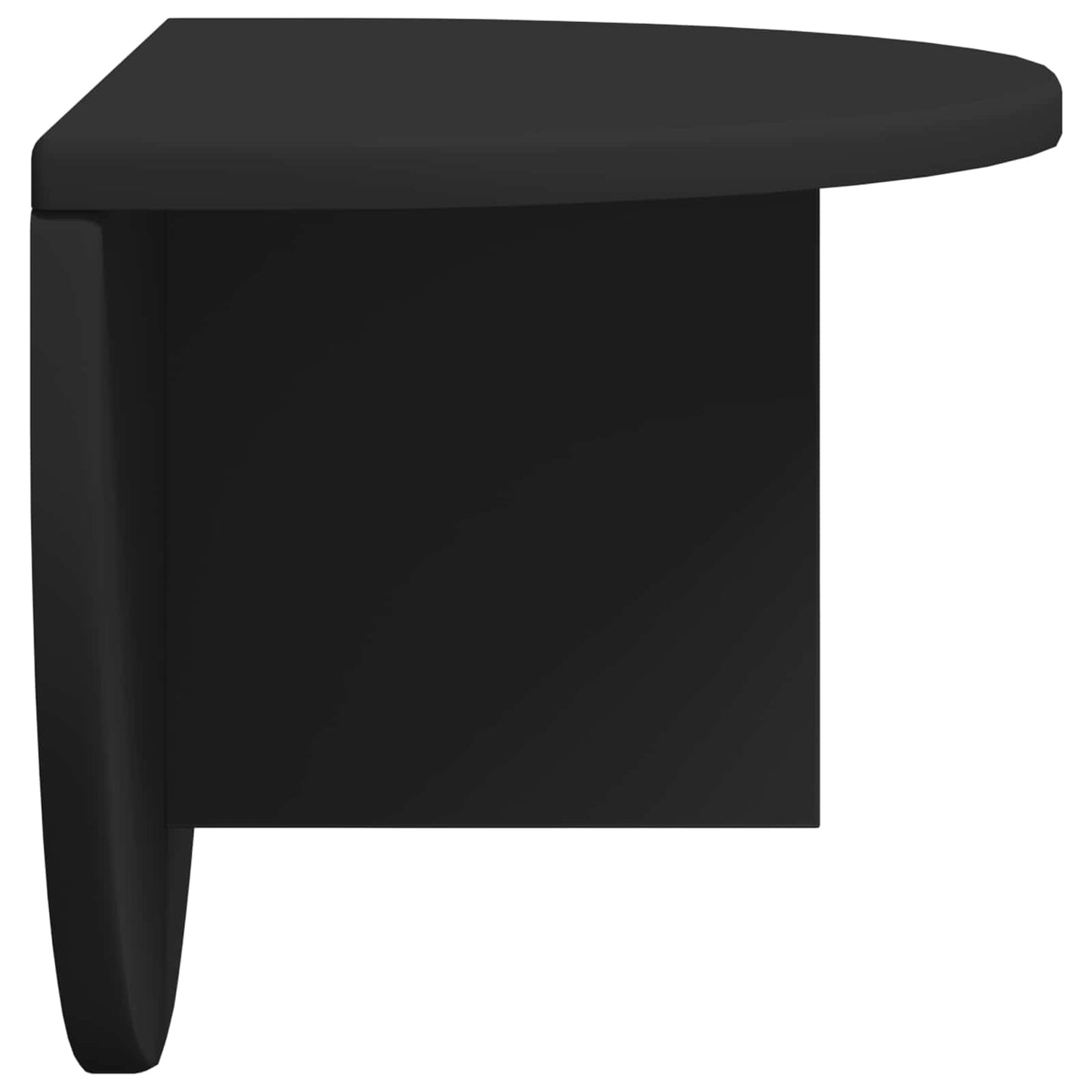 Wall Shelf Wall-Mounted Black 48 x 24 x 24 cm Engineered Wood