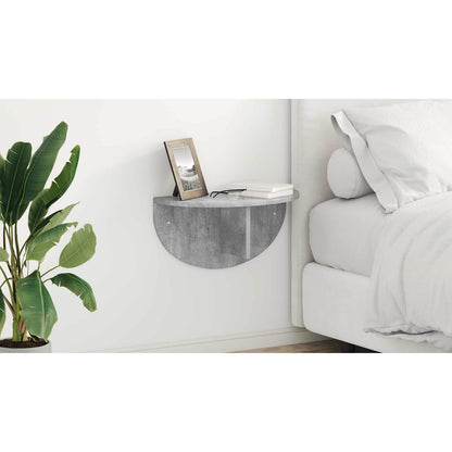 Wall Shelf 2 pcs Concrete Grey 48 x 24 x 24 cm Engineered Wood