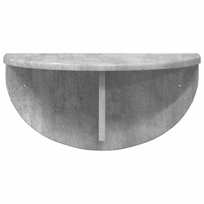 Wall Shelf 2 pcs Concrete Grey 48 x 24 x 24 cm Engineered Wood