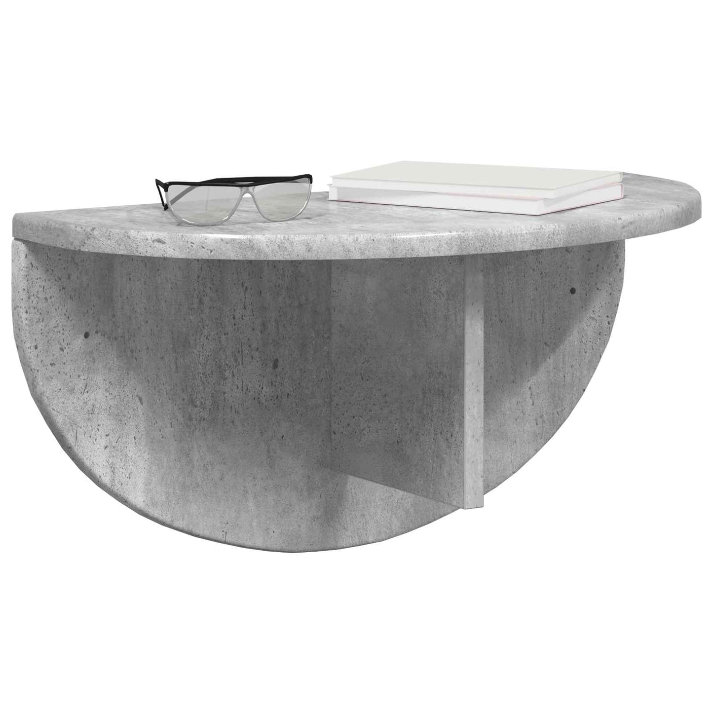 Wall Shelf 2 pcs Concrete Grey 48 x 24 x 24 cm Engineered Wood