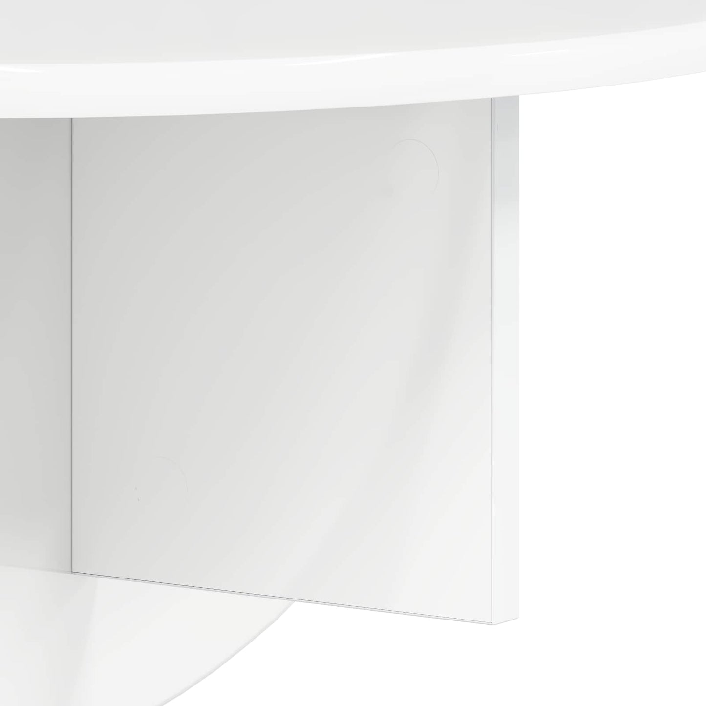 Wall Shelf Wall-Mounted High Gloss White 48 x 24 x 24 cm