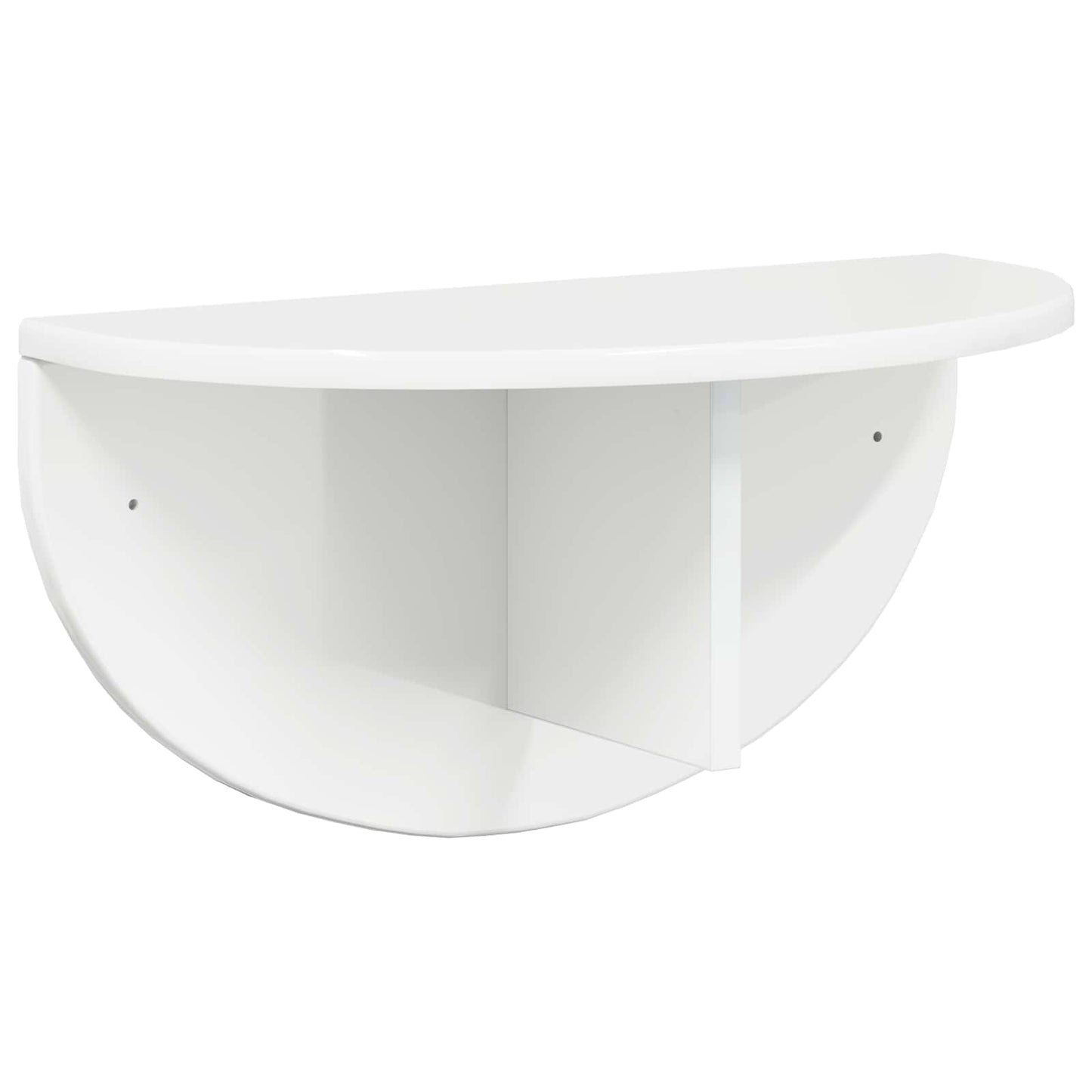 Wall Shelf Wall-Mounted High Gloss White 48 x 24 x 24 cm