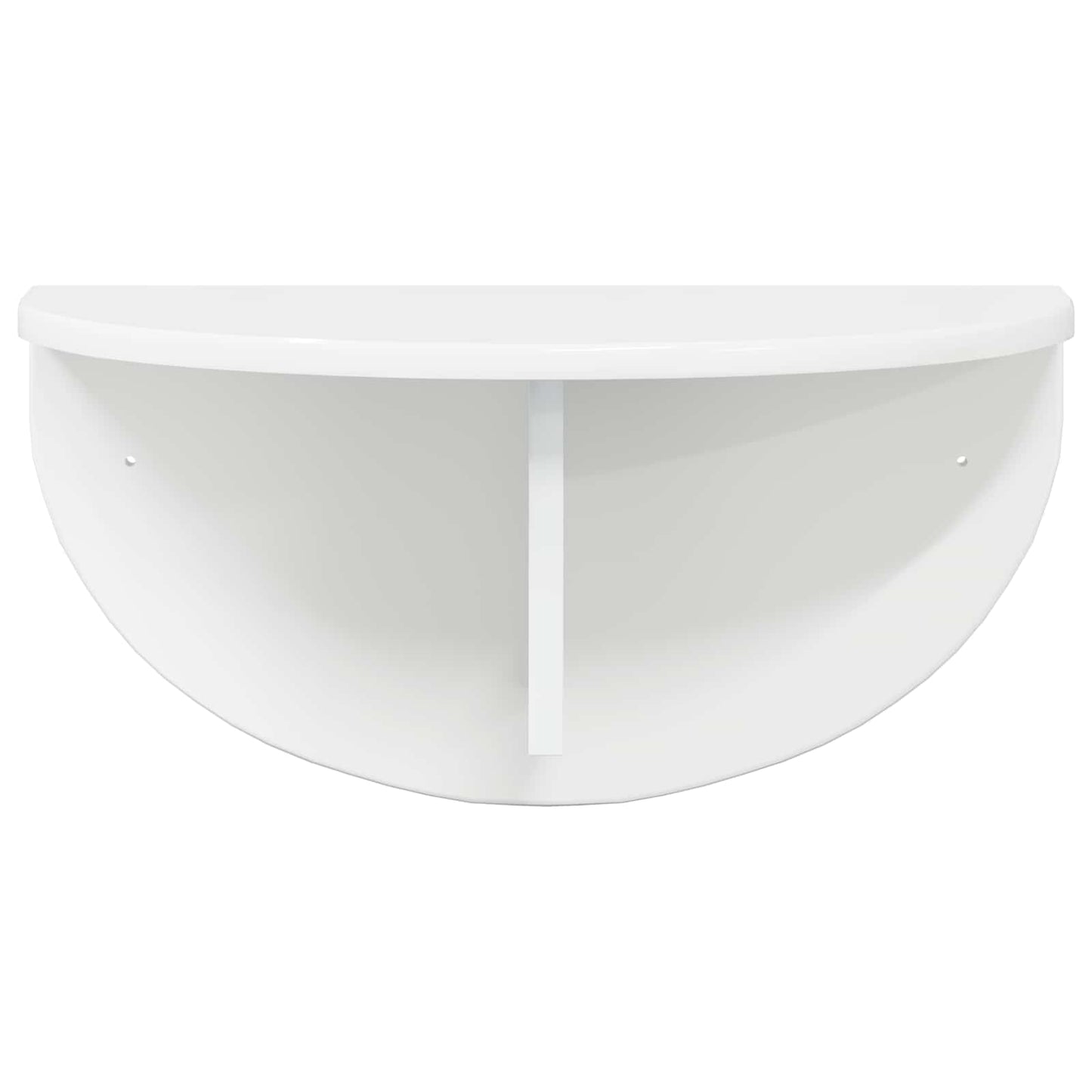 Wall Shelf Wall-Mounted High Gloss White 48 x 24 x 24 cm