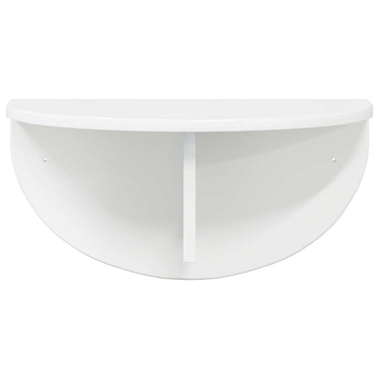 Wall Shelf Wall-Mounted High Gloss White 48 x 24 x 24 cm