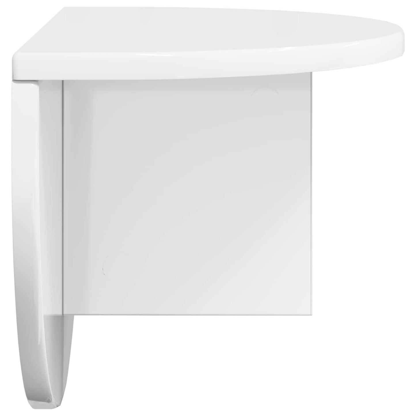 Wall Shelf Wall-Mounted High Gloss White 48 x 24 x 24 cm