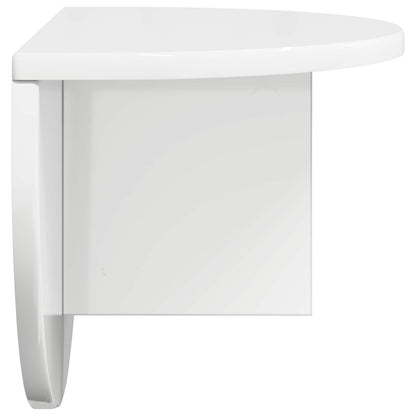 Wall Shelf Wall-Mounted High Gloss White 48 x 24 x 24 cm