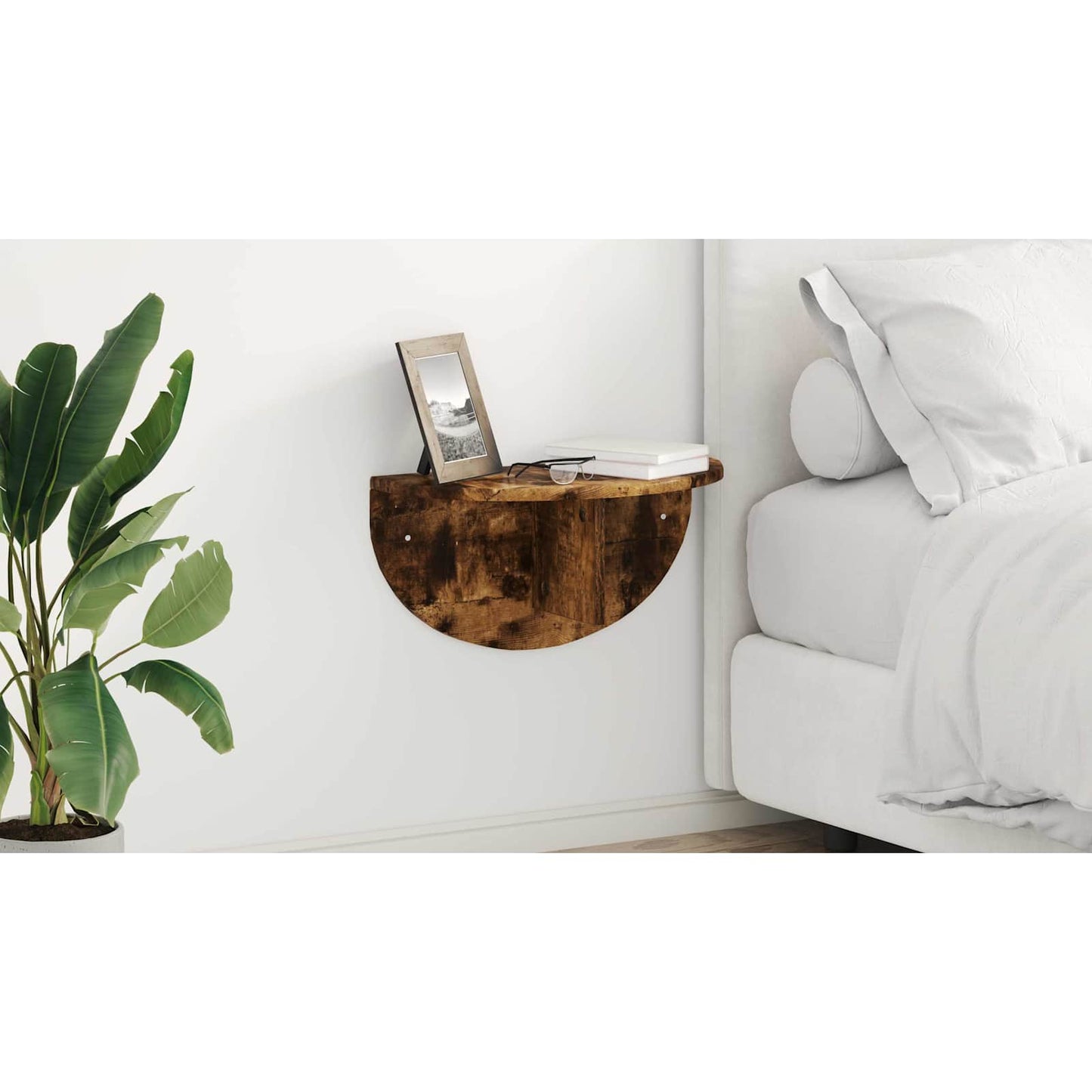 Wall Shelf Smoked Oak 48 x 24 x 24 cm Engineered Wood