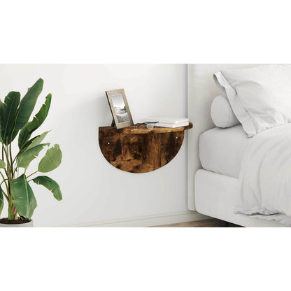 Wall Shelf Smoked Oak 48 x 24 x 24 cm Engineered Wood