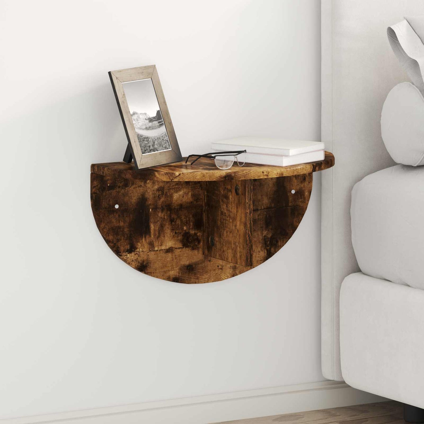 Wall Shelf Smoked Oak 48 x 24 x 24 cm Engineered Wood
