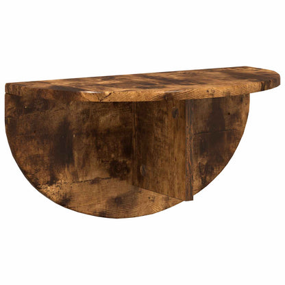 Wall Shelf Smoked Oak 48 x 24 x 24 cm Engineered Wood