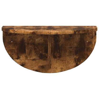 Wall Shelf Smoked Oak 48 x 24 x 24 cm Engineered Wood