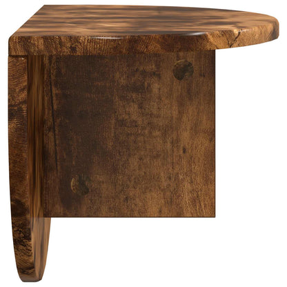 Wall Shelf Smoked Oak 48 x 24 x 24 cm Engineered Wood