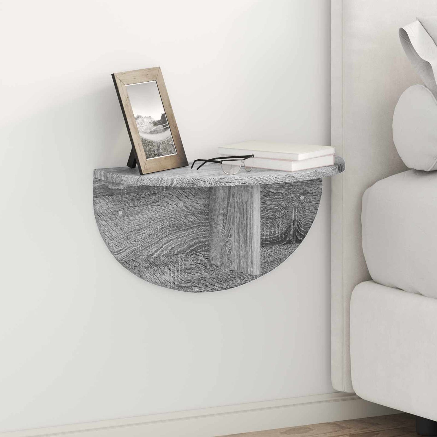 Wall Shelf Wall-Mounted Grey Sonoma 48 x 24 x 24 cm