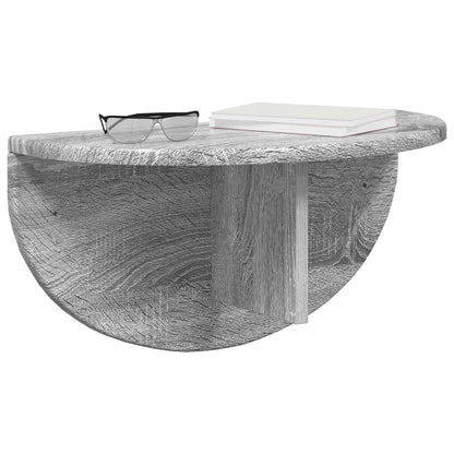Wall Shelf Wall-Mounted Grey Sonoma 48 x 24 x 24 cm