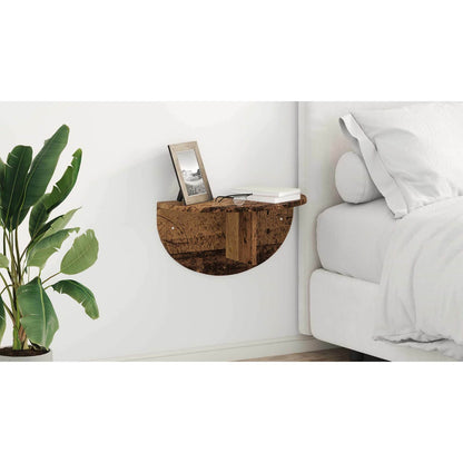 Wall Shelf 2 pcs Old Wood 48 x 24 x 24 cm Engineered Wood
