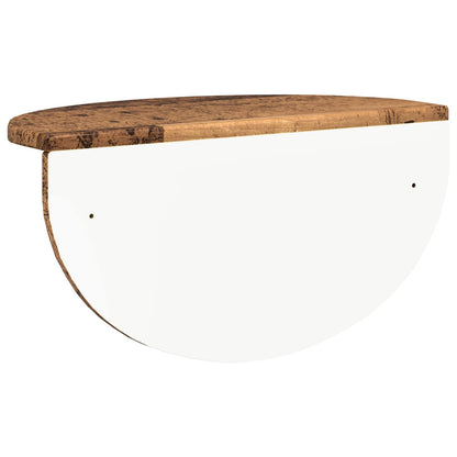 Wall Shelf 2 pcs Old Wood 48 x 24 x 24 cm Engineered Wood