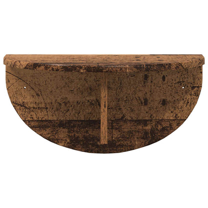 Wall Shelf 2 pcs Old Wood 48 x 24 x 24 cm Engineered Wood