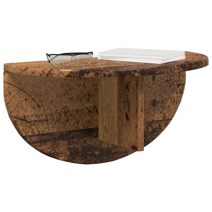 Wall Shelf 2 pcs Old Wood 48 x 24 x 24 cm Engineered Wood