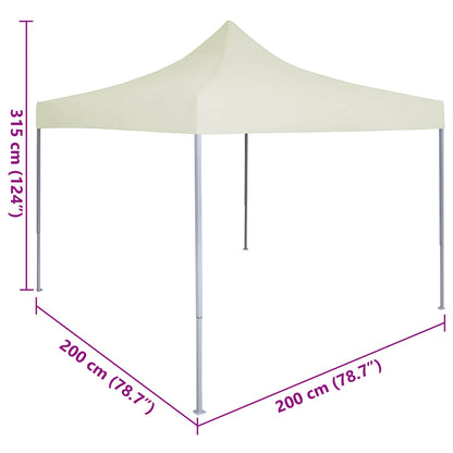 Party Tent Folding Cream 200 x 200 x 315 cm Oxford Fabric