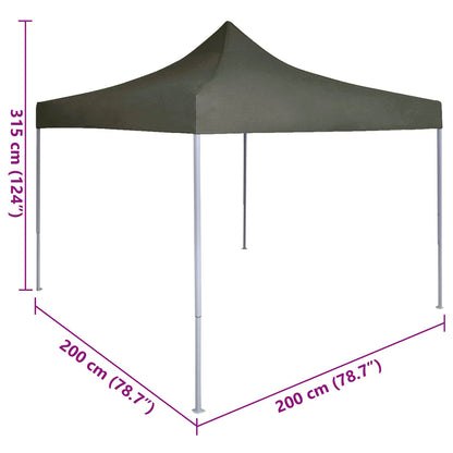 Party Tent Folding Anthracite 200 x 200 x 315 cm Oxford Fabric