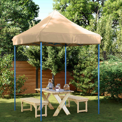 Party Tent Folding Beige 200 x 200 x 306 cm Oxford Fabric