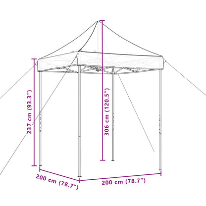 Party Tent Folding Beige 200 x 200 x 306 cm Oxford Fabric