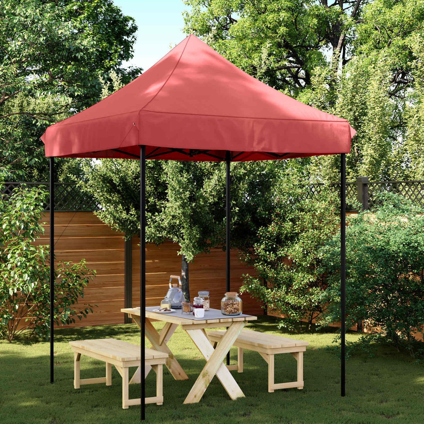 Party Tent Folding Burgundy 200 x 200 x 306 cm Oxford Fabric