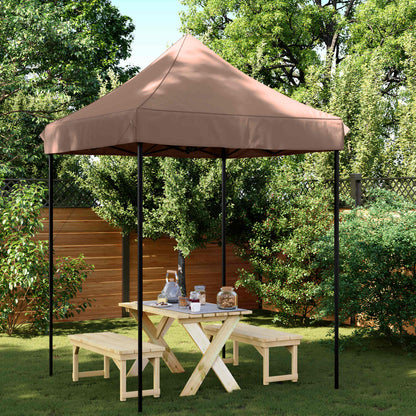 Party Tent Folding Brown 200 x 200 x 306 cm Oxford Fabric