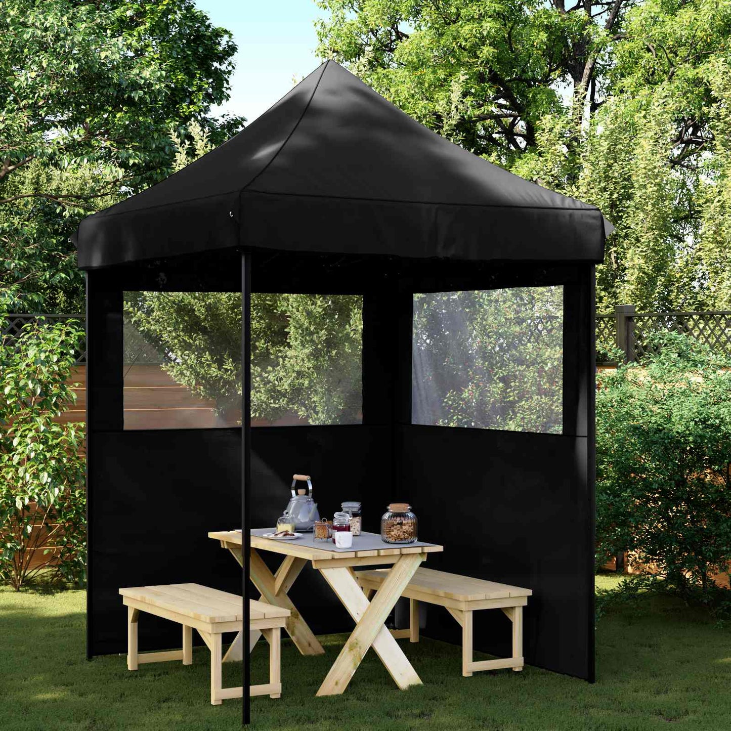 Party Tent Folding Black 200 x 200 x 306 cm Oxford Fabric
