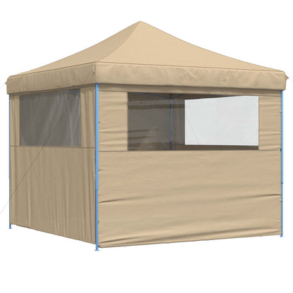 Party Tent Folding Beige 292 x 292 x 315 cm Oxford Fabric