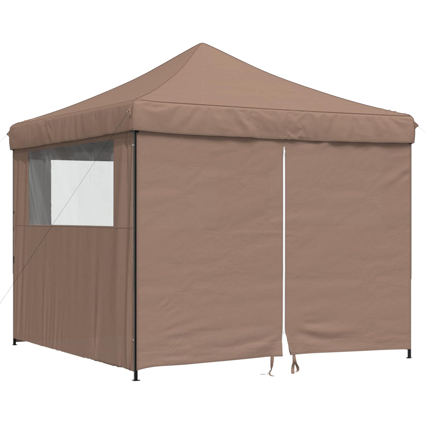 Party Tent Folding Brown 292 x 292 x 315 cm Oxford Fabric