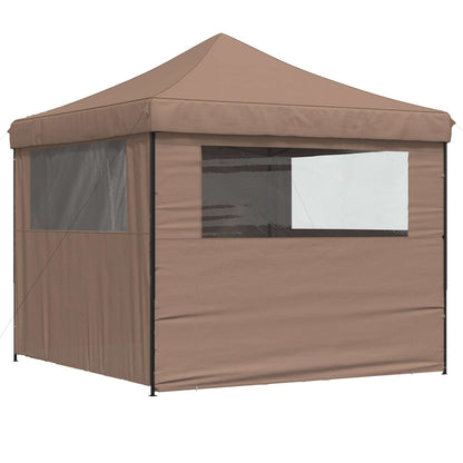 Party Tent Folding Brown 292 x 292 x 315 cm Oxford Fabric